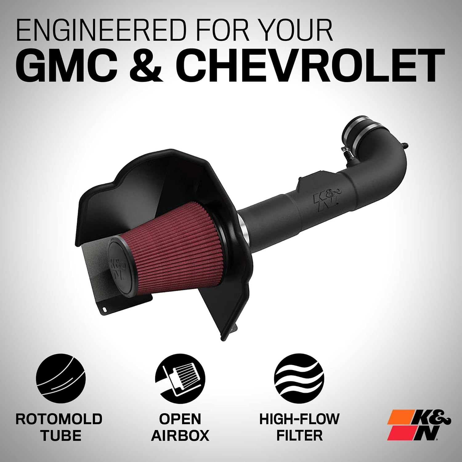 K&N Cold Air Intake System: High-Flow Air Filter